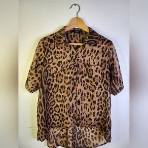 Forever 21 Leopard Button-Up Shirt